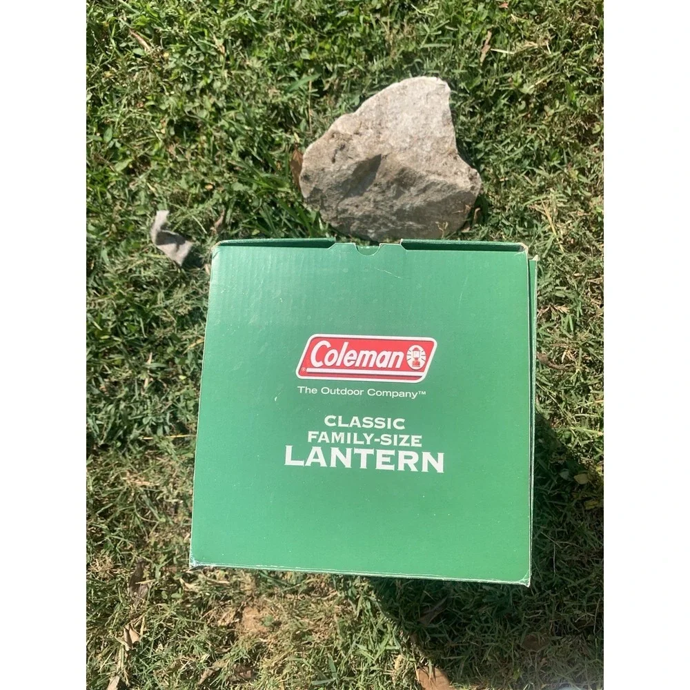 Coleman Classic Family Size Lantern Red Battery Powered Fluorescent Camping Lamp
